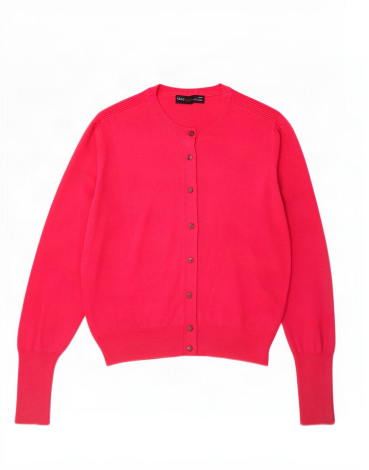 Marks & Spencer Cardigan pour femme en viscose rose moyen UK 44