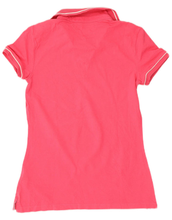 Tommy Hilfiger Polo Femme UK 10 Petit Rose Coton