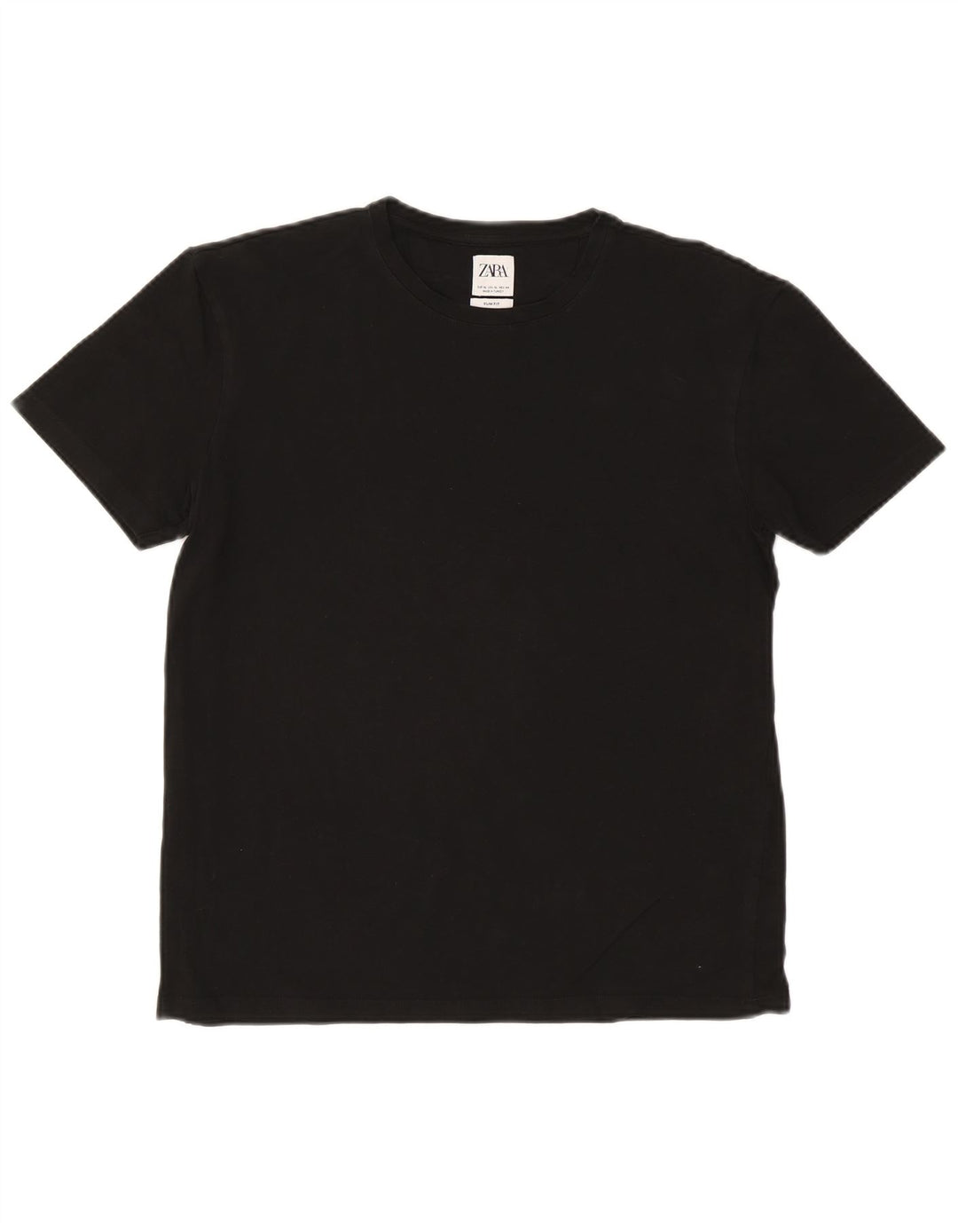 ZARA Femme Slim Fit T-Shirt Top UK 18 XL Noir
