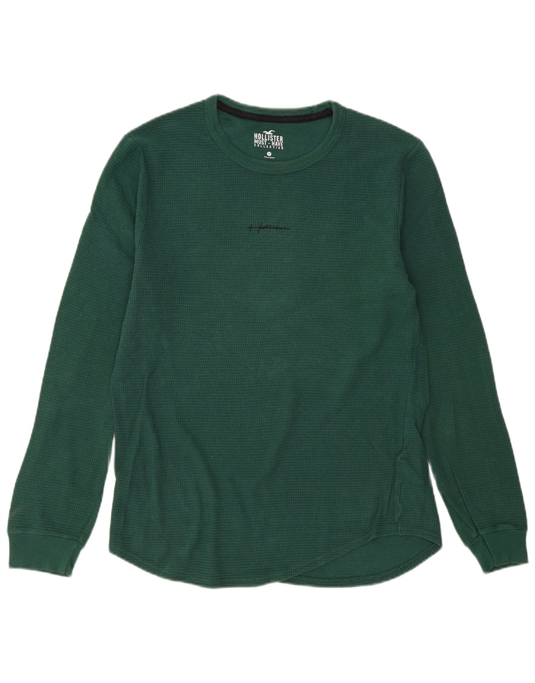 Hollister Haut à Manches Longues Homme Vert Moyen Coton