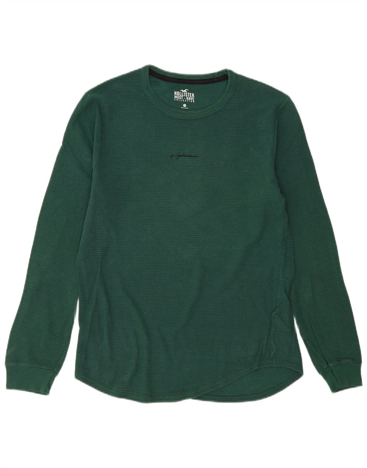 Hollister Haut à Manches Longues Homme Vert Moyen Coton