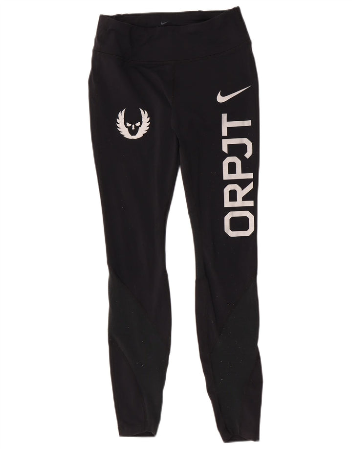 Nike Legging graphique Oregon pour femme UK 8 Small Noir Nylon