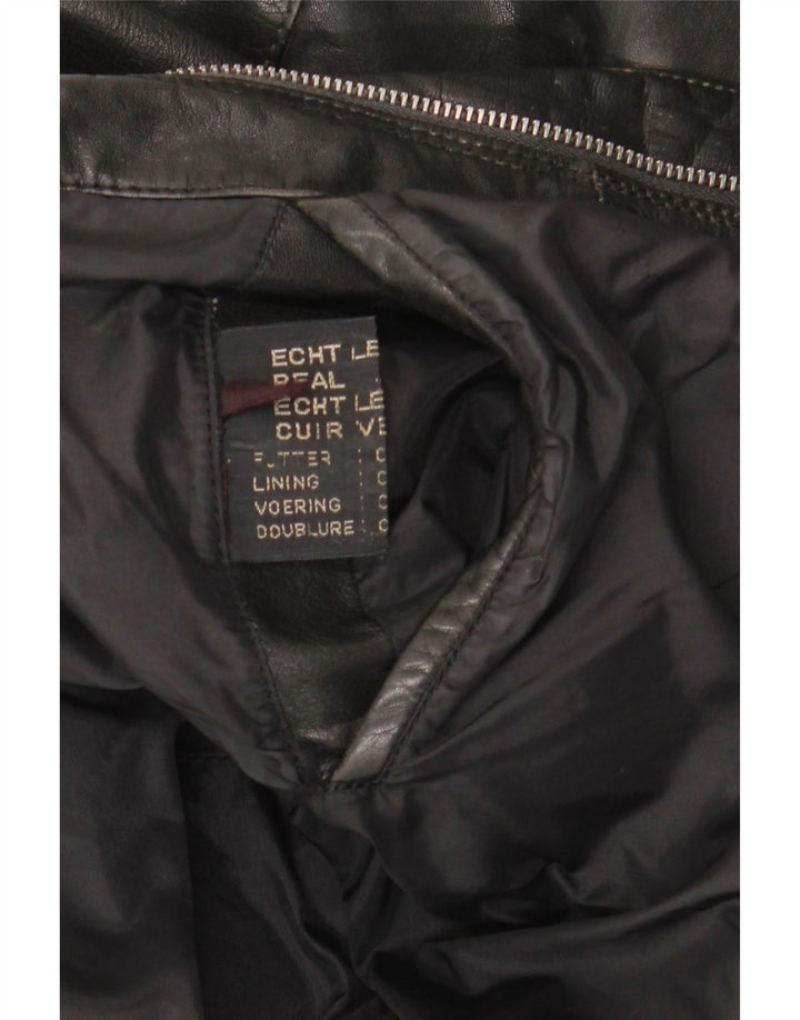 Veste en cuir homme vintage UK 42 XL Cuir noir