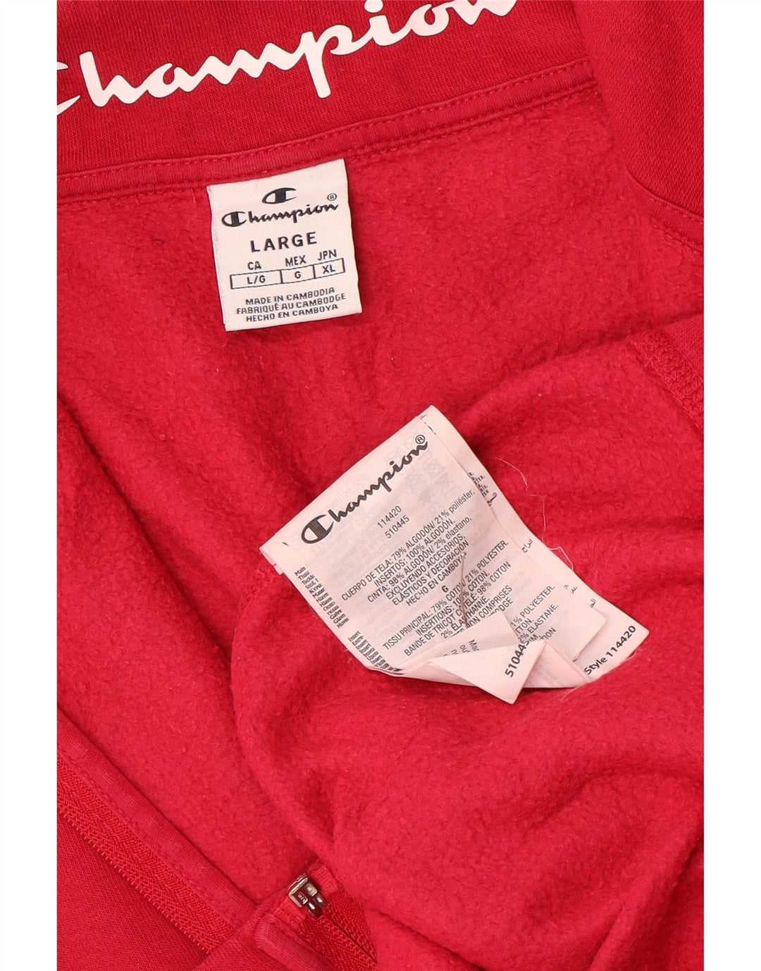 Champion Veste de survêtement pour femme UK 16 Large Rose Coton