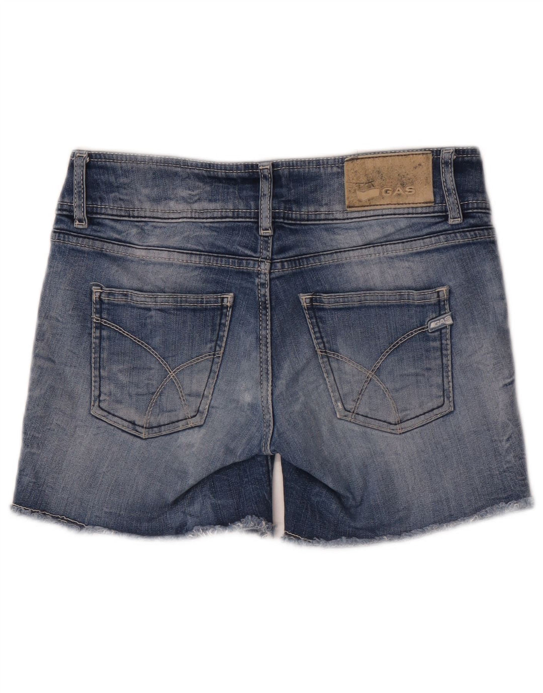 GUESS Short en Jean Femme W26 Petit Bleu Coton