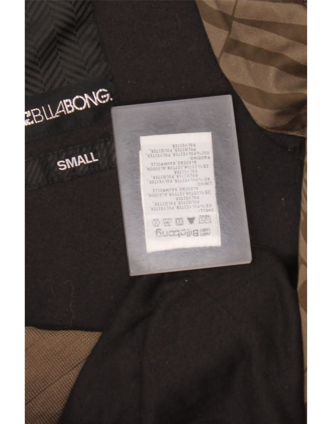 BILLABONG Veste Bomber Graphique Homme UK 36 Petit Marron Polyester