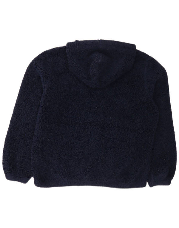 Fila Pull polaire à capuche graphique pour homme XL Bleu marine Polyester