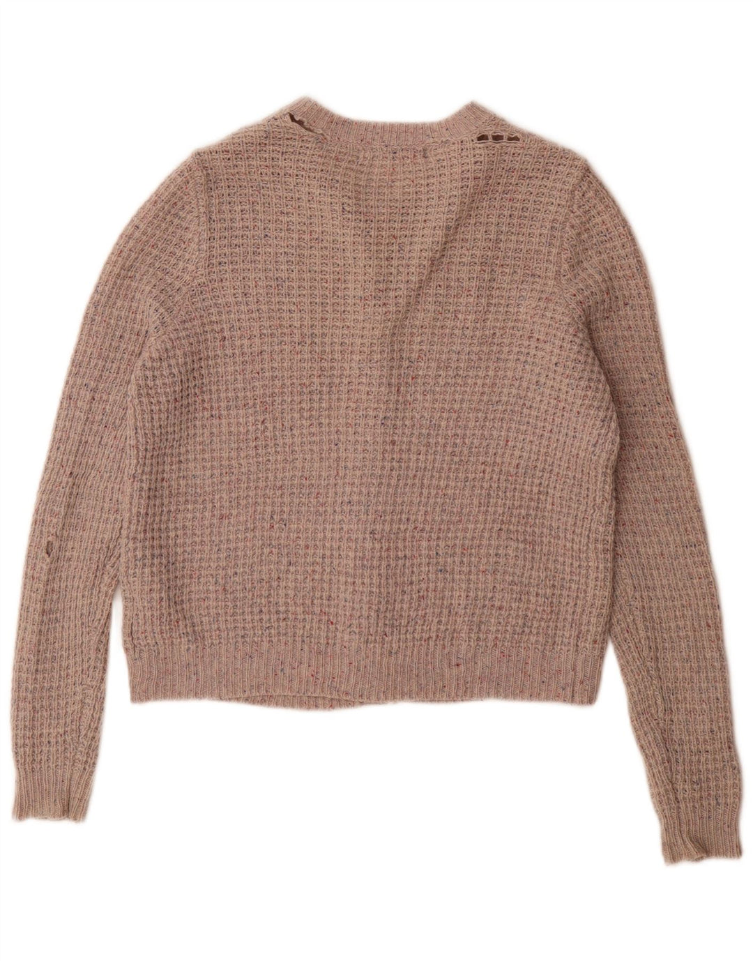 Marks & Spencer Pull Cardigan Femme UK 14 Grande Laine Mouchetée Grise