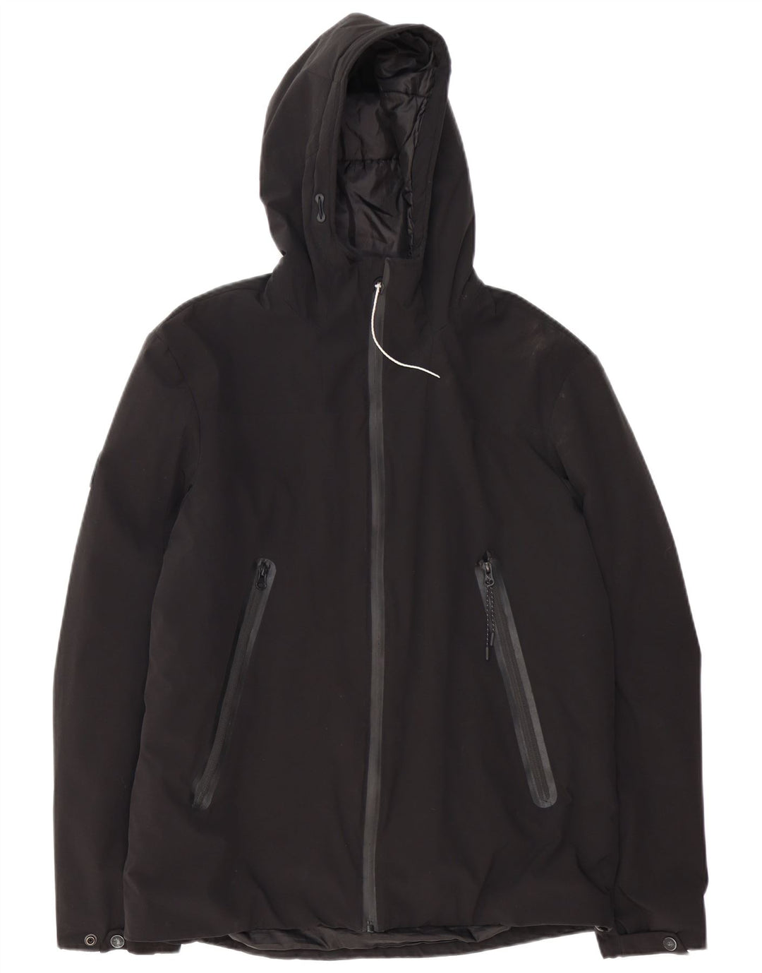 Superdry Veste coupe-vent à capuche pour hommes UK 38 Medium Noir Polyester