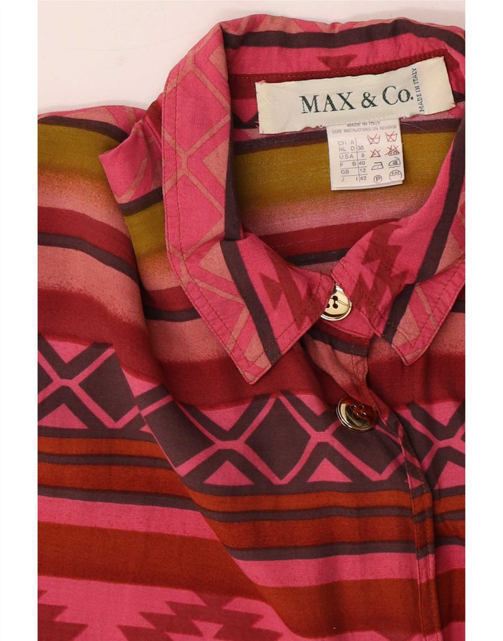 Max&Co. Chemise à manches courtes pour femme UK 42 Medium Multicolore Géométrique