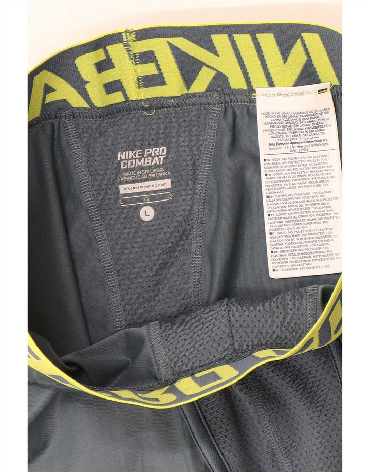 Nike Short de sport Pro Combat Graphic pour homme en polyester color block Gris Taille L