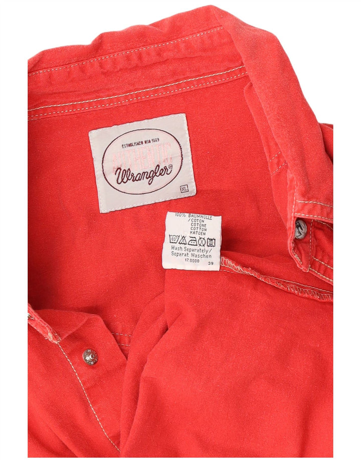 Wrangler Chemise en Jean Homme XL Rouge Coton