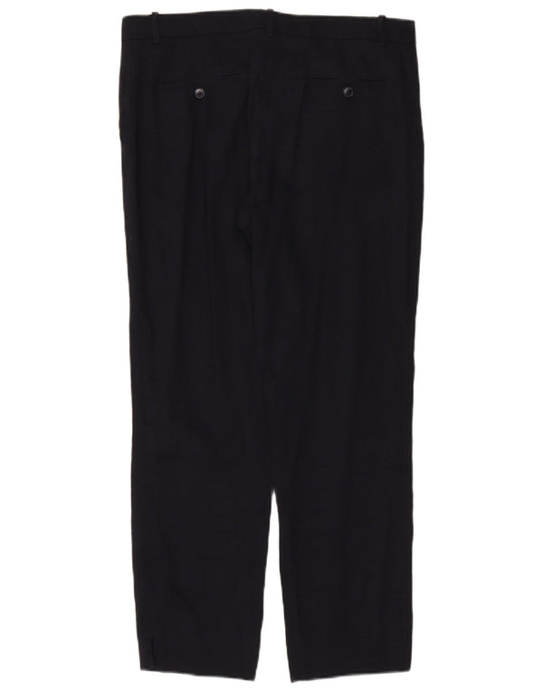 Jigsaw Pantalon Chino Fuselé Femme UK 12 Medium W34 L29 Bleu Marine Lin