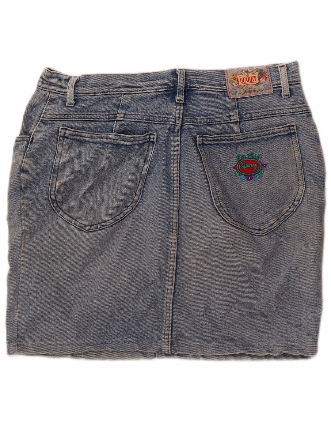 Quarry Femme Mini Jupe En Jean W31 Bleu Moyen Coton