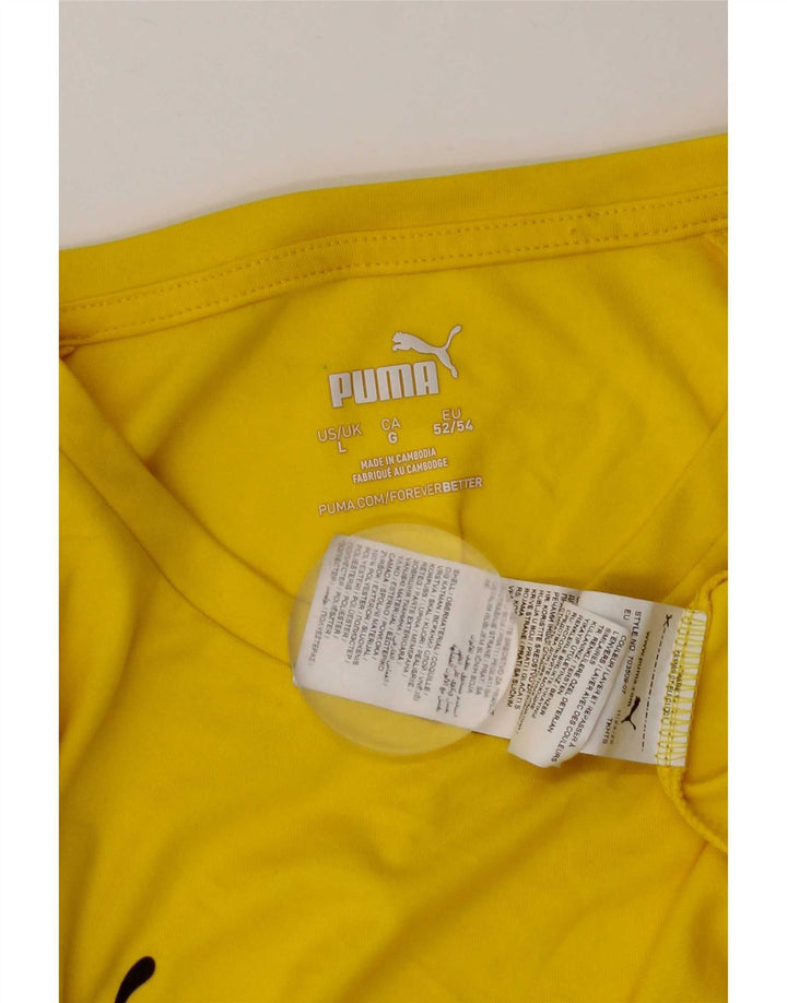 Puma T-Shirt Homme Haut Large Jaune Polyester