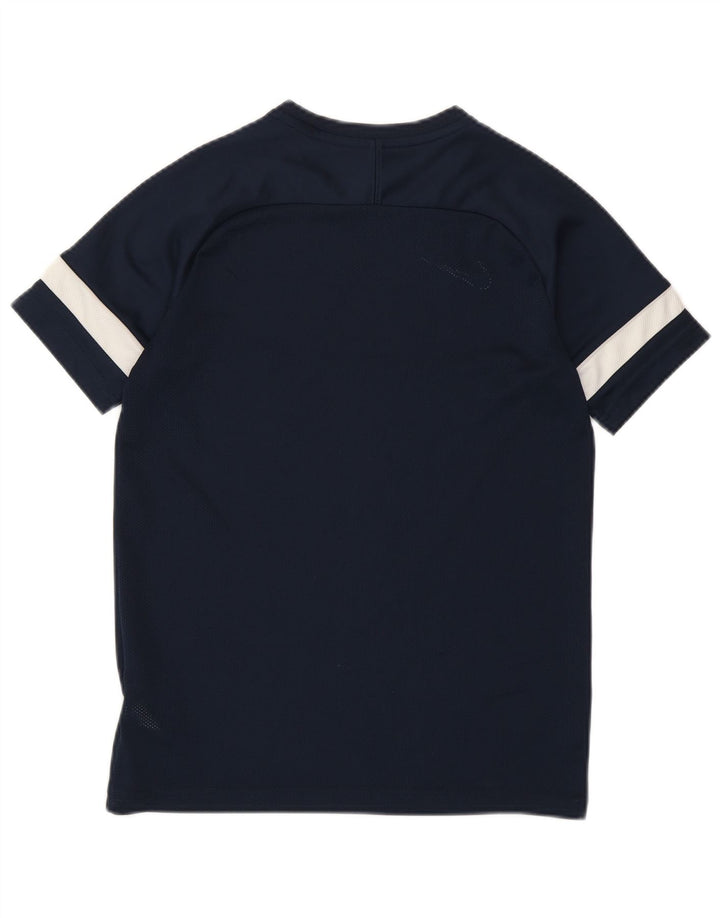 Nike Garçons T-Shirt Top 12-13 ans Large Bleu Marine Rayé Polyester