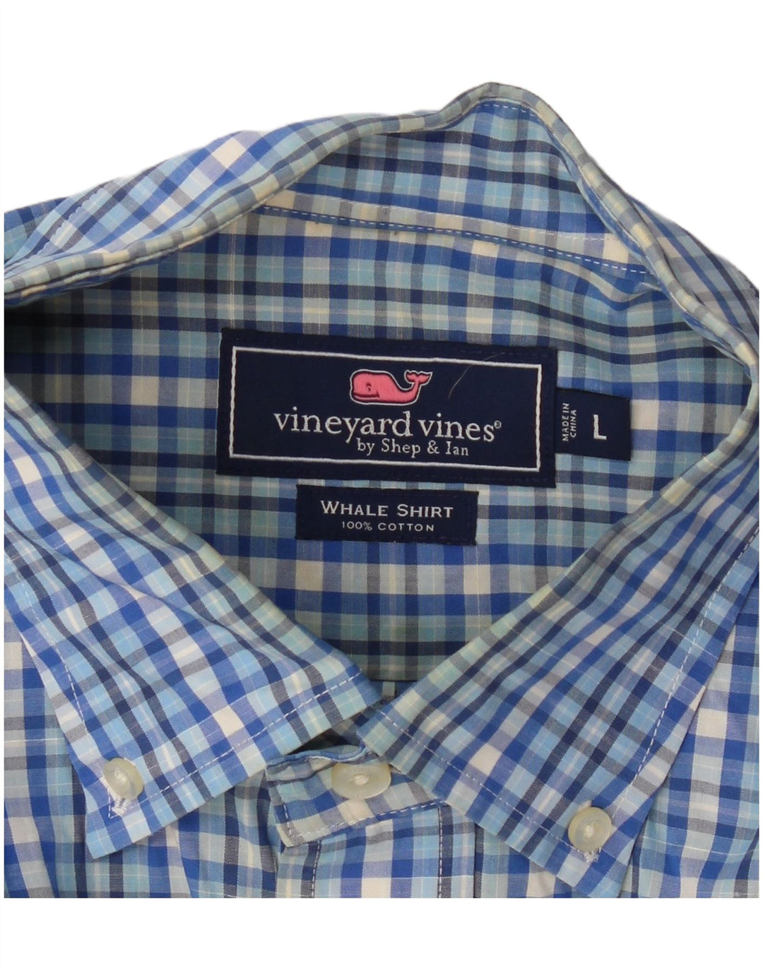 VINEYARD VINES Chemise Homme Grand Carreau Bleu Coton