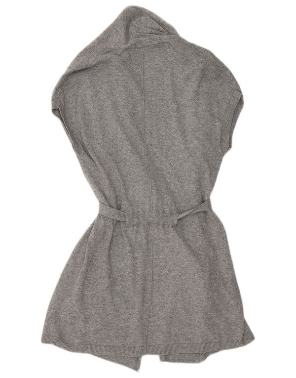Boden Womens Cardigan sans manches Pull UK 42 Gris Moyen Coton