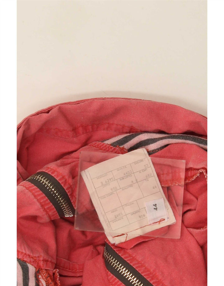 vintage Femme Veste Bomber Oversize IT 44 Coton Rose Moyen
