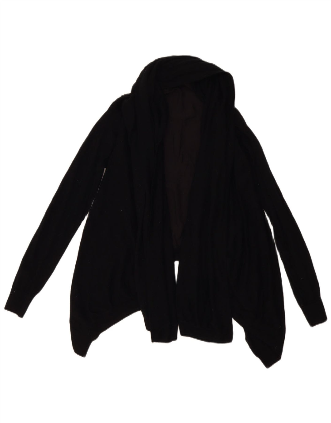 ALL SAINTS Pull cardigan ouvert asymétrique pour femme UK 10 Petite laine noire