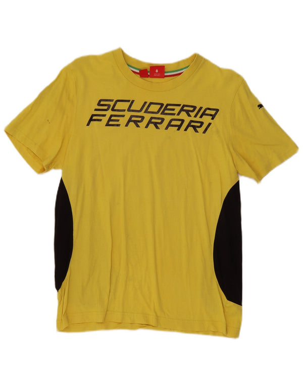 Puma T-Shirt Scuderia Ferrari Graphic Homme Petit Jaune Colorblock