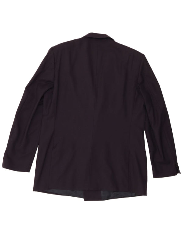 Lubiam Veste Blazer Double Boutonnage Homme IT 54 2XL Bleu Marine Laine Vierge