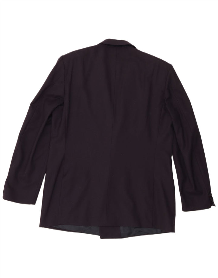 Lubiam Veste Blazer Double Boutonnage Homme IT 54 2XL Bleu Marine Laine Vierge