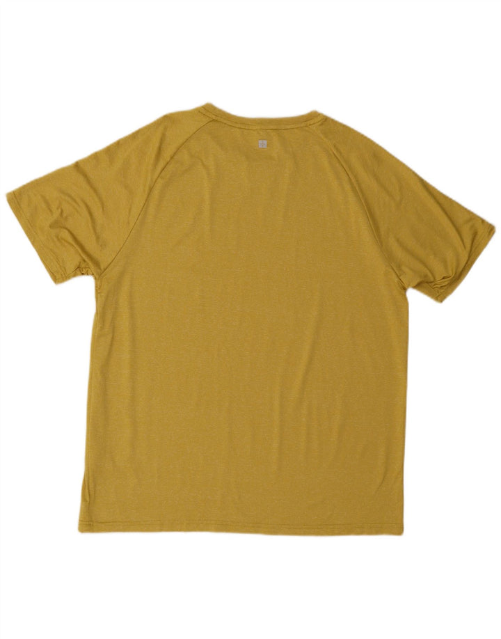 Mountain Warehouse Mens IsoCool T-Shirt Top Large Yellow Polyester