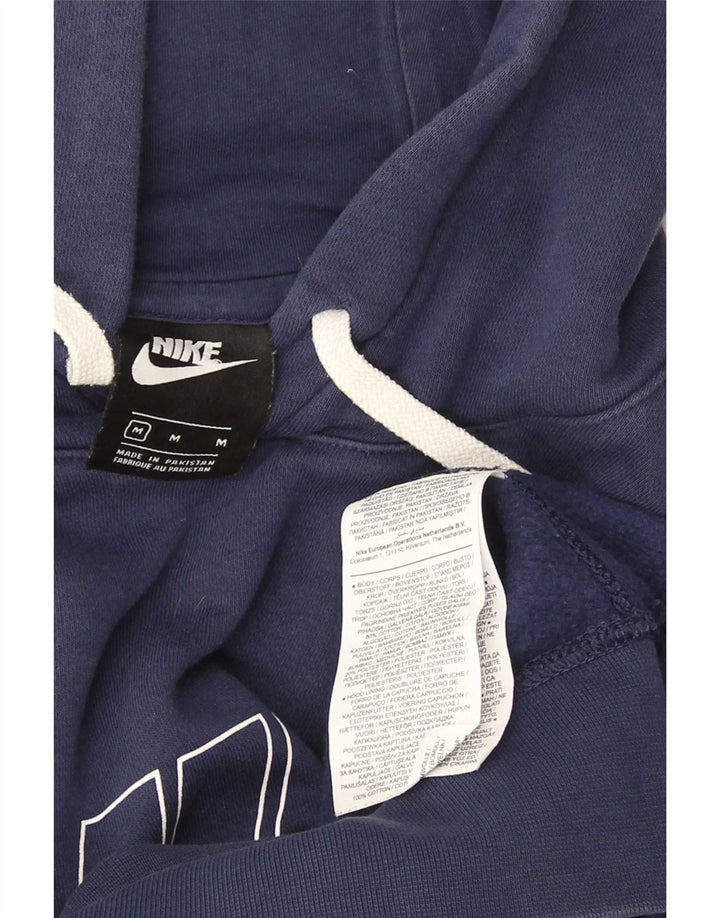 Nike Pull à capuche graphique en coton bleu marine moyen pour homme