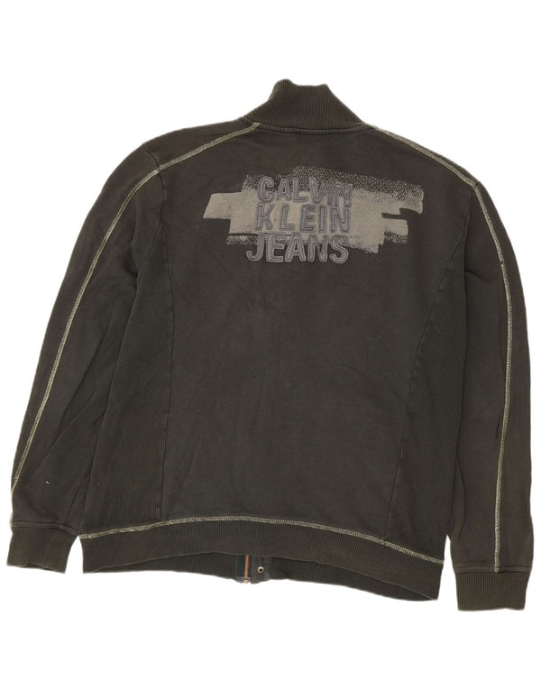 Calvin Klein Jeans Veste de survêtement graphique pour homme 2XL Kaki Coton