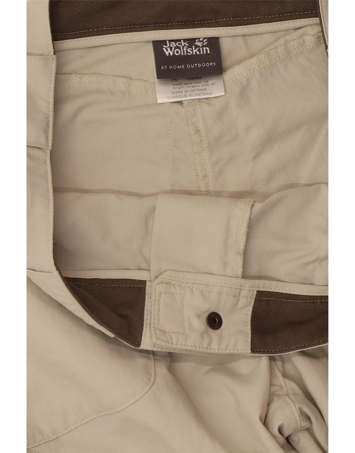Jack Wolfskin Pantalon Cargo Femme UK 8 Small W30 L31 Beige Polyamide