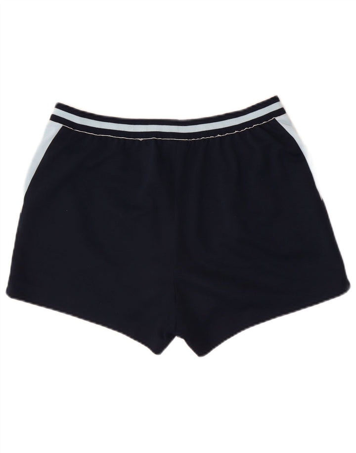 vintage Mens Chino Shorts IT 50 Large W32 Bleu Marine Polyester