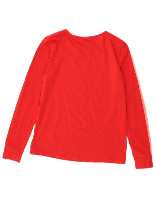 ADIDAS Haut à manches longues pour femme UK 10 Petit coton rouge