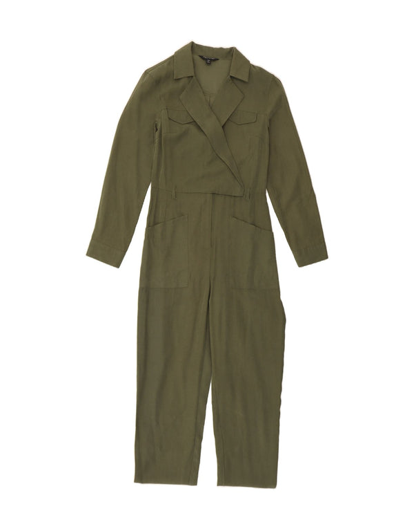 MISS SELFRIDGE Womens Long Sleeve Jumpsuit UK 8 Small Green Viscose