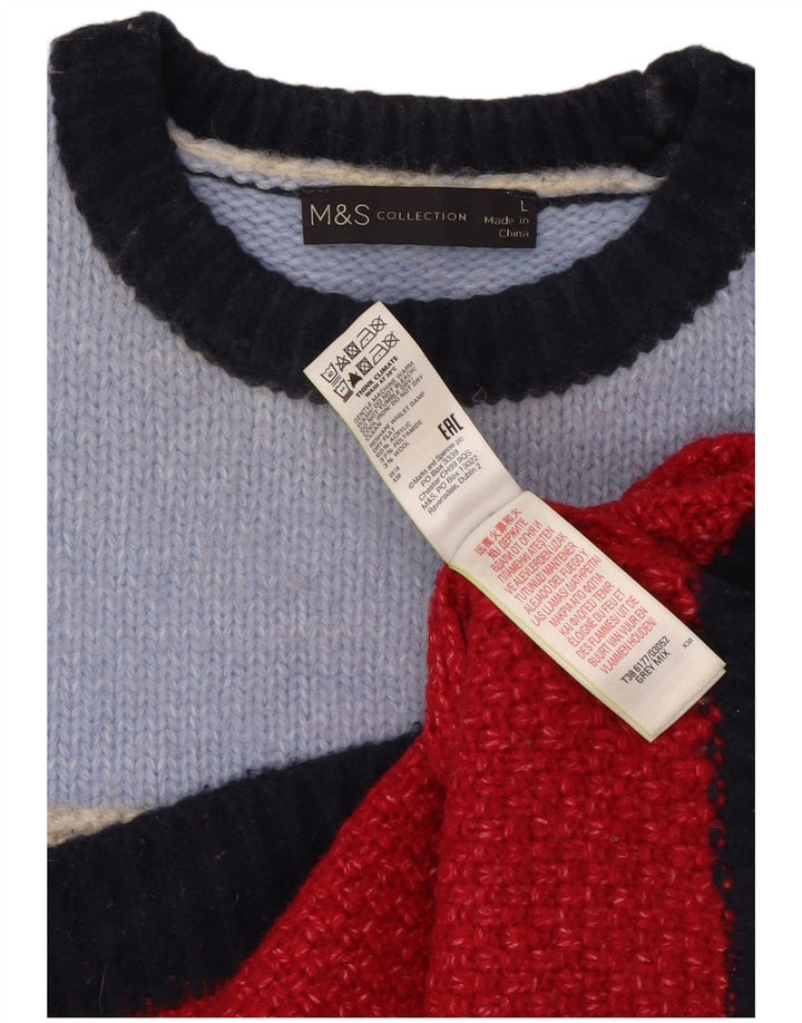 Marks & Spencer Pull ras du cou pour femme UK 16 Large Multicolore