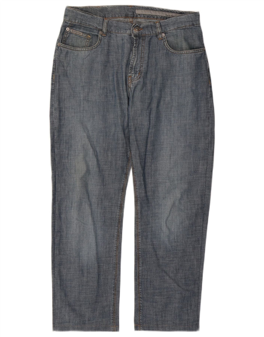 Calvin Klein Jean droit W32 L27 femme en coton bleu