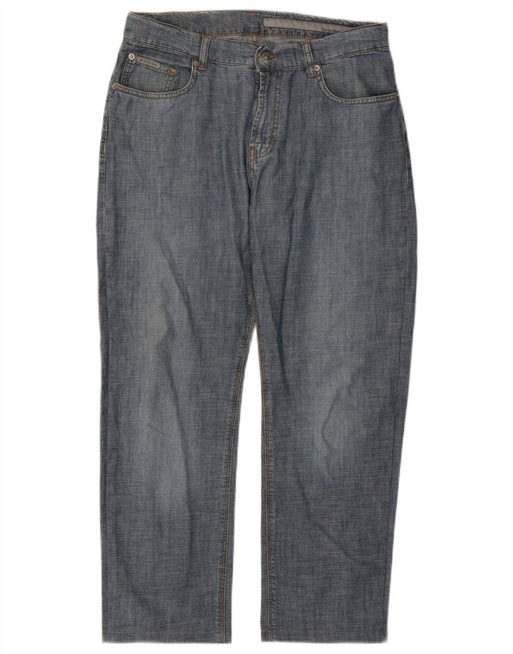 Calvin Klein Jean droit W32 L27 femme en coton bleu