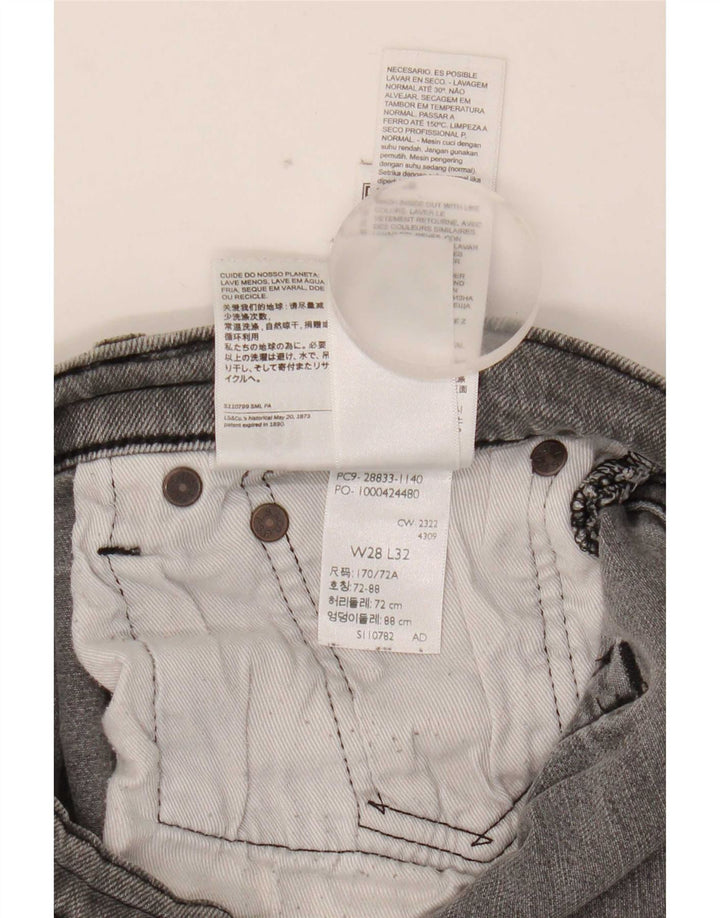 Levi's Jean Slim Homme W28 L32 Gris Coton