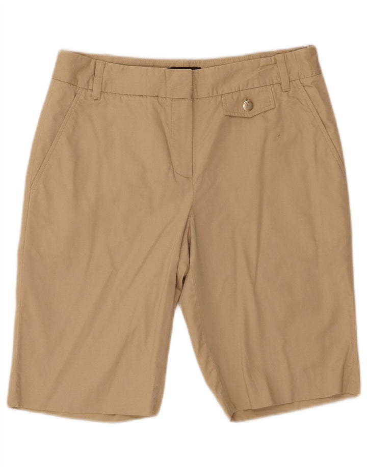 Massimo Dutti Short Chino Femme W26 Petit Coton Beige