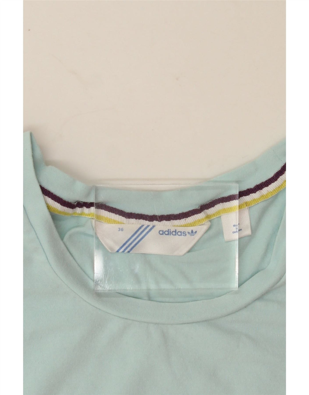 ADIDAS Womens T-Shirt Top EU 36 Small Blue Vintage Adidas and Second-Hand Adidas from Messina Hembry 