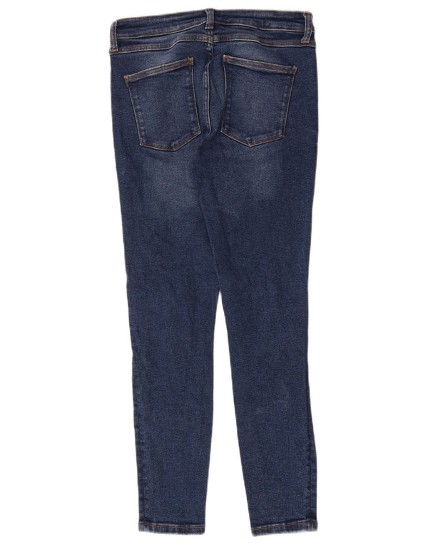 Zara Jeans Skinny pour Femmes EU 40 Moyen W30 L27 Bleu Coton