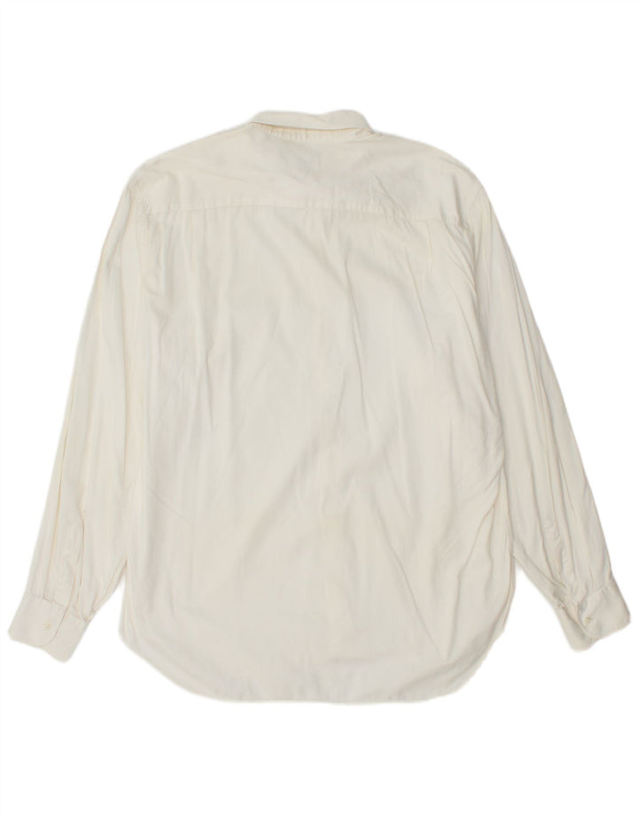 GIORGIO ARMANI Chemise Homme Taille 16 41 Large Blanc Cassé