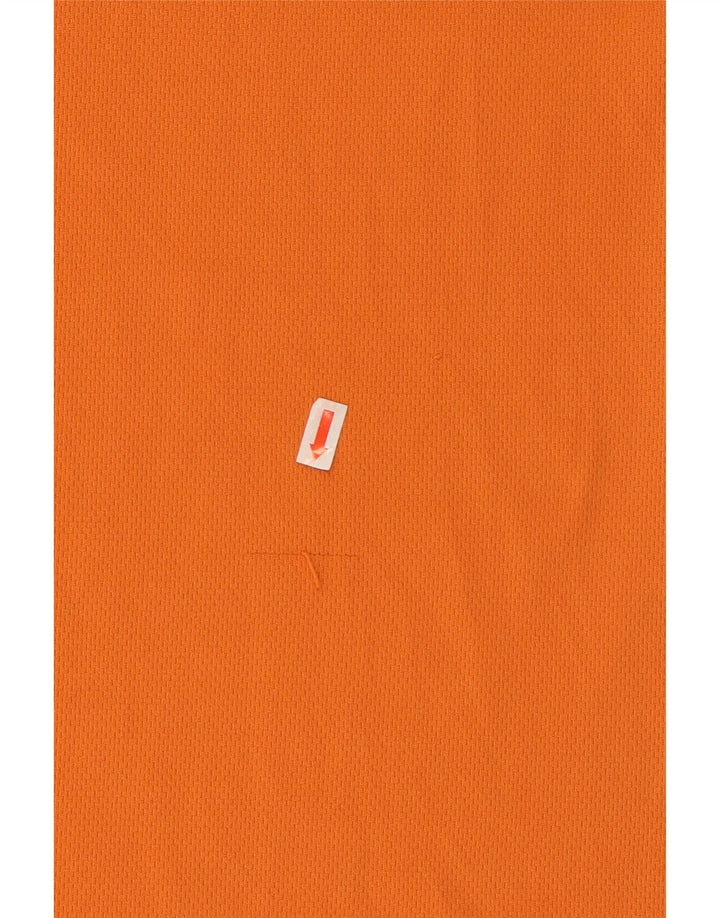 FILA T-Shirt Femme Top UK 16 Large Orange Polyester