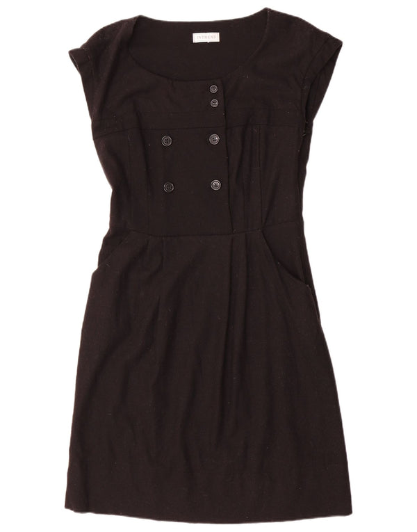 Intrend Womens Sheath Dress UK 12 Medium Black