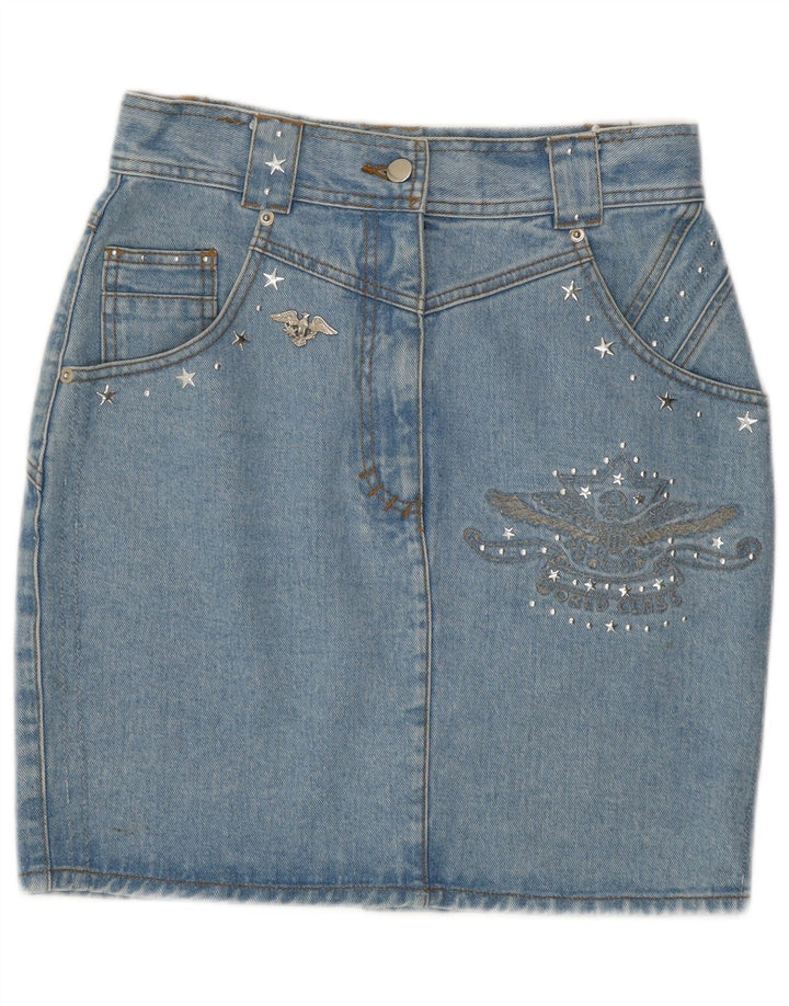JINGLERS Womens Denim Skirt W28 Medium Blue