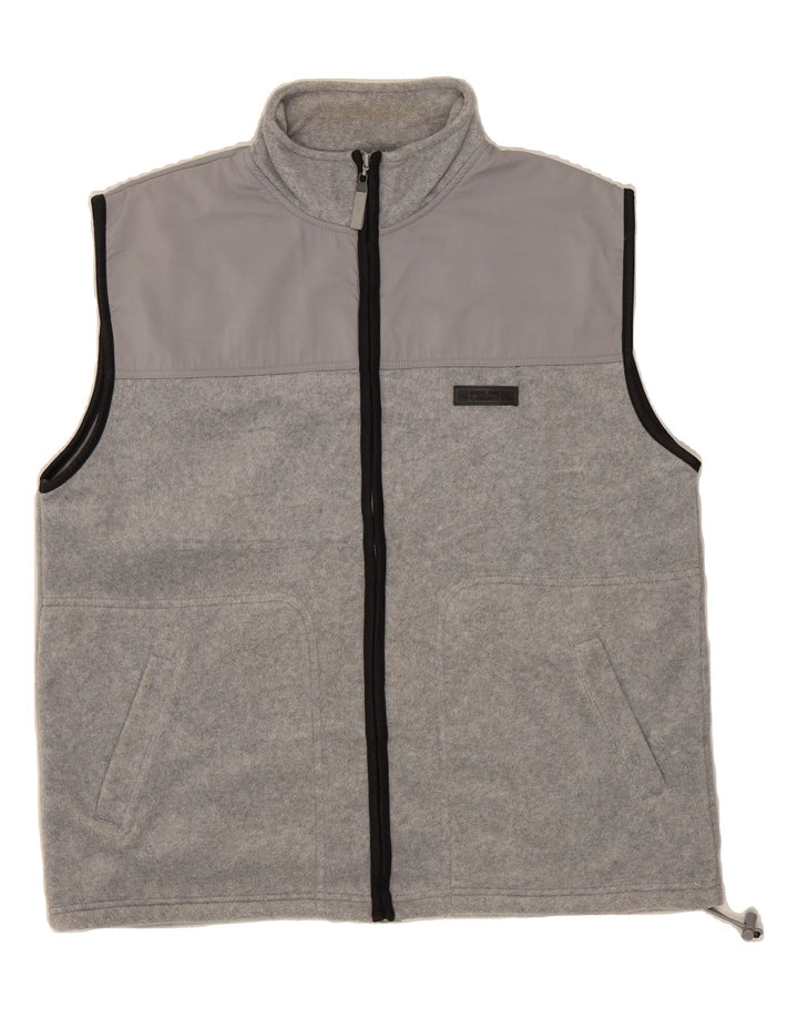 ANGELO LITRICO Mens Fleece Gilet UK 42 XL Grey Polyester Vintage Angelo Litrico and Second-Hand Angelo Litrico from Messina Hembry 