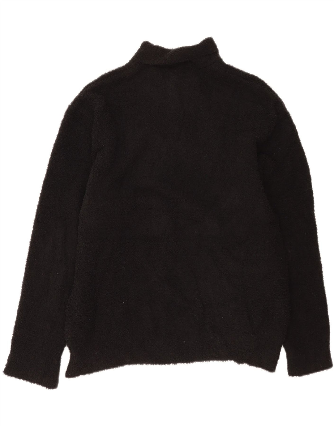Zara Pull polaire à col polo pour homme XL Noir Polyester
