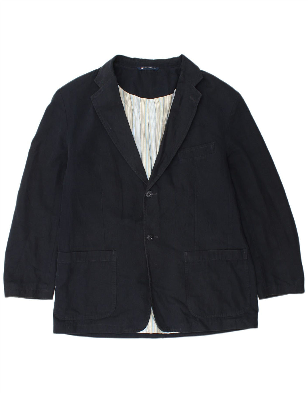 Marks & Spencer Veste blazer à 2 boutons pour homme UK 40 Large Bleu marine Viscose