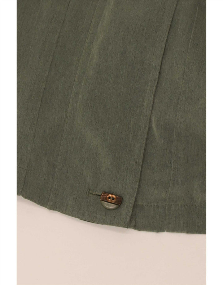vintage Womens Overcoat UK 14 Grand Polyester Vert