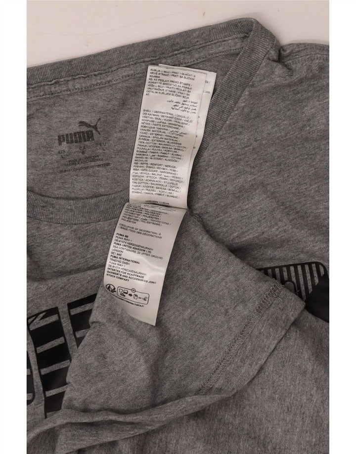 Puma T-Shirt Graphique Homme Grand Gris Coton